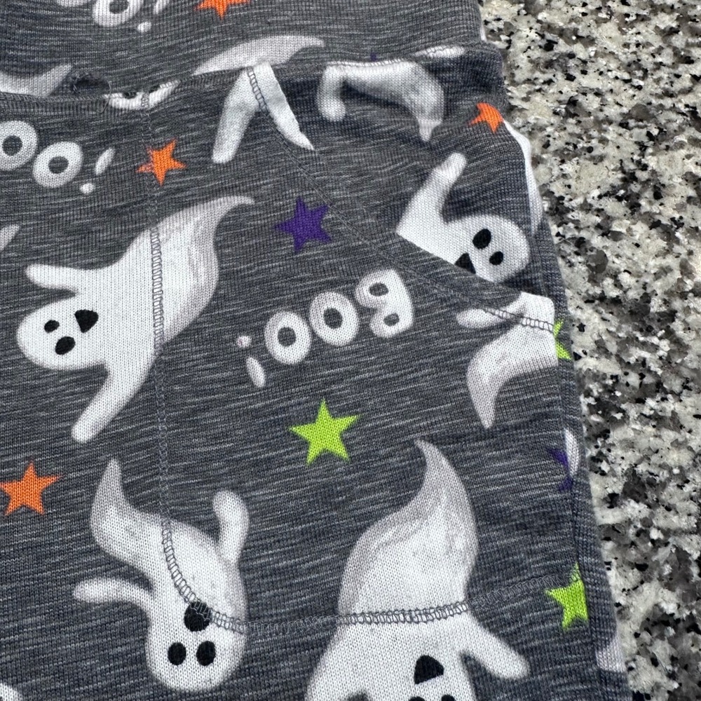 Celebrate Halloween PJs Ghost Boo Pajama Set Women L 12-14 Gray Long Sleeve - Picture 10 of 12